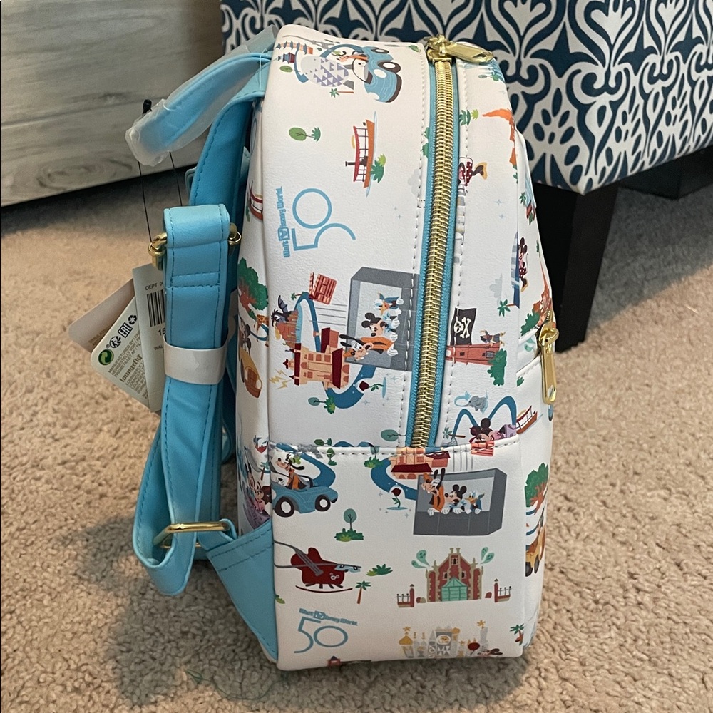 NWT Hot Topic Walt Disney World 50 Loungefly mini backpack - Picture 5 of 9